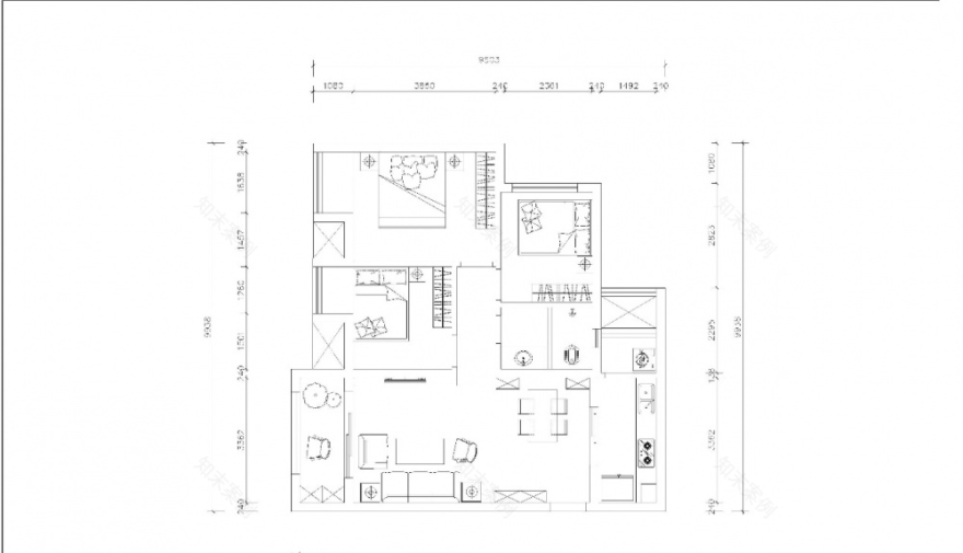 《岁月长》现代中式三室,陈巧设计-5