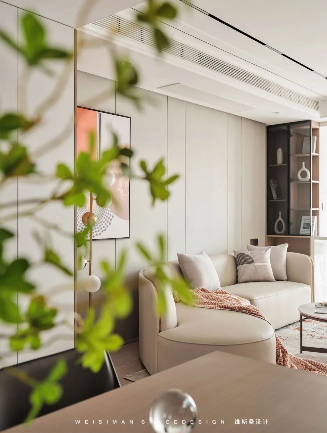 奶油色调的温柔私宅丨苏州维斯曼全案设计-3