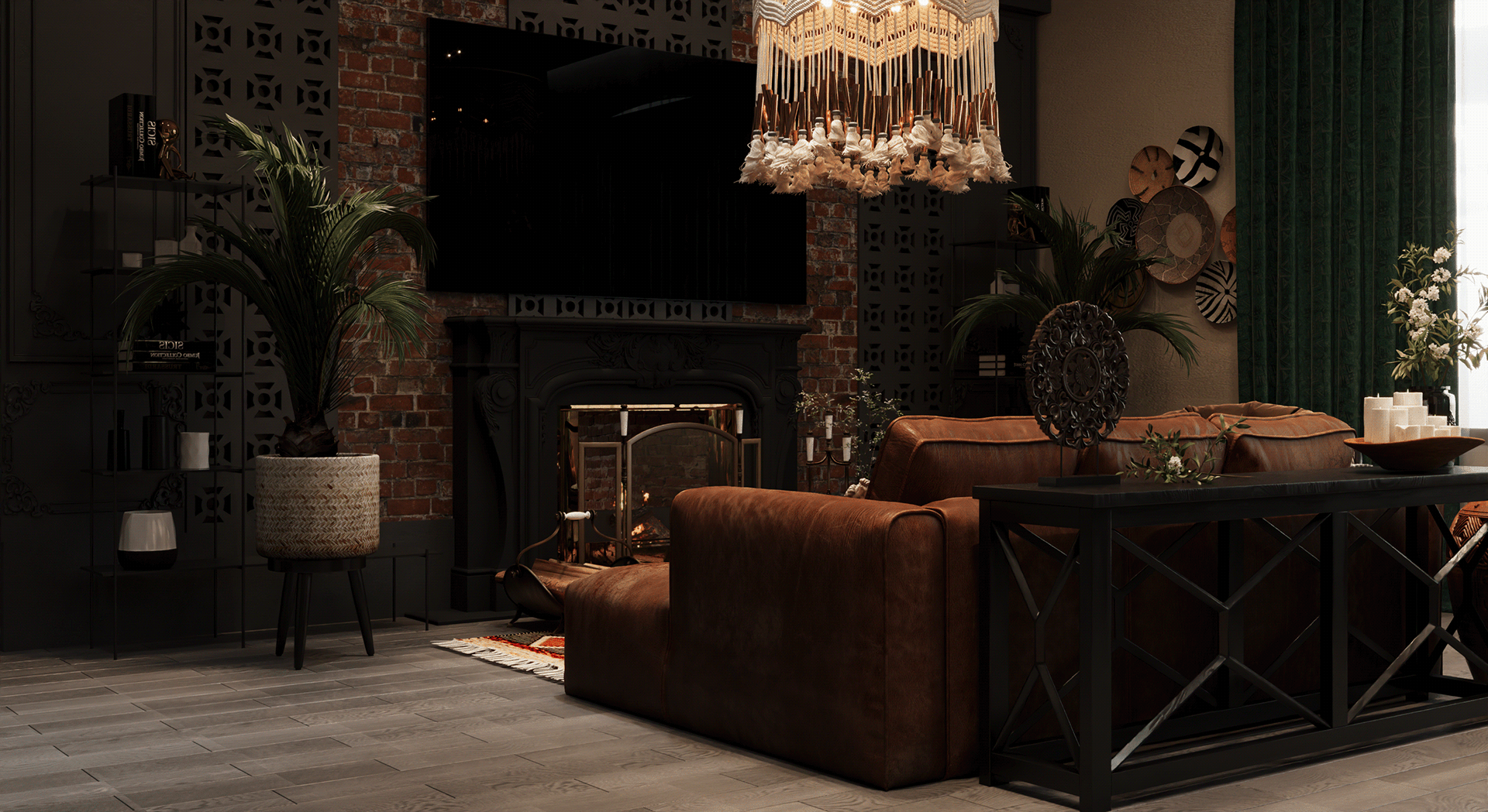 波西米亚风格温馨客厅内饰丨KA INNOVATIONS-1