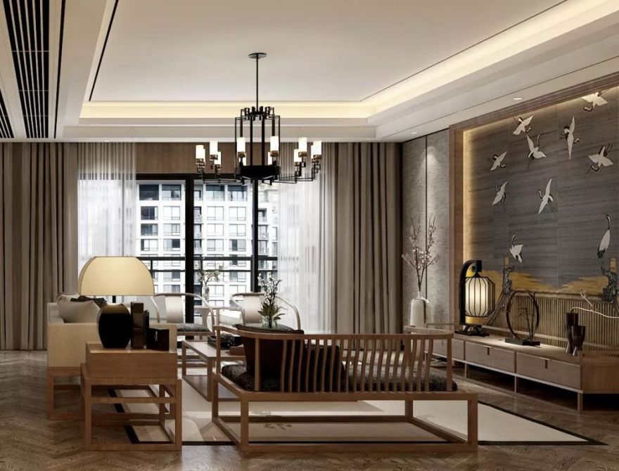 悦江国际 230㎡新中式雅居,演绎东方美学与当代生活-19