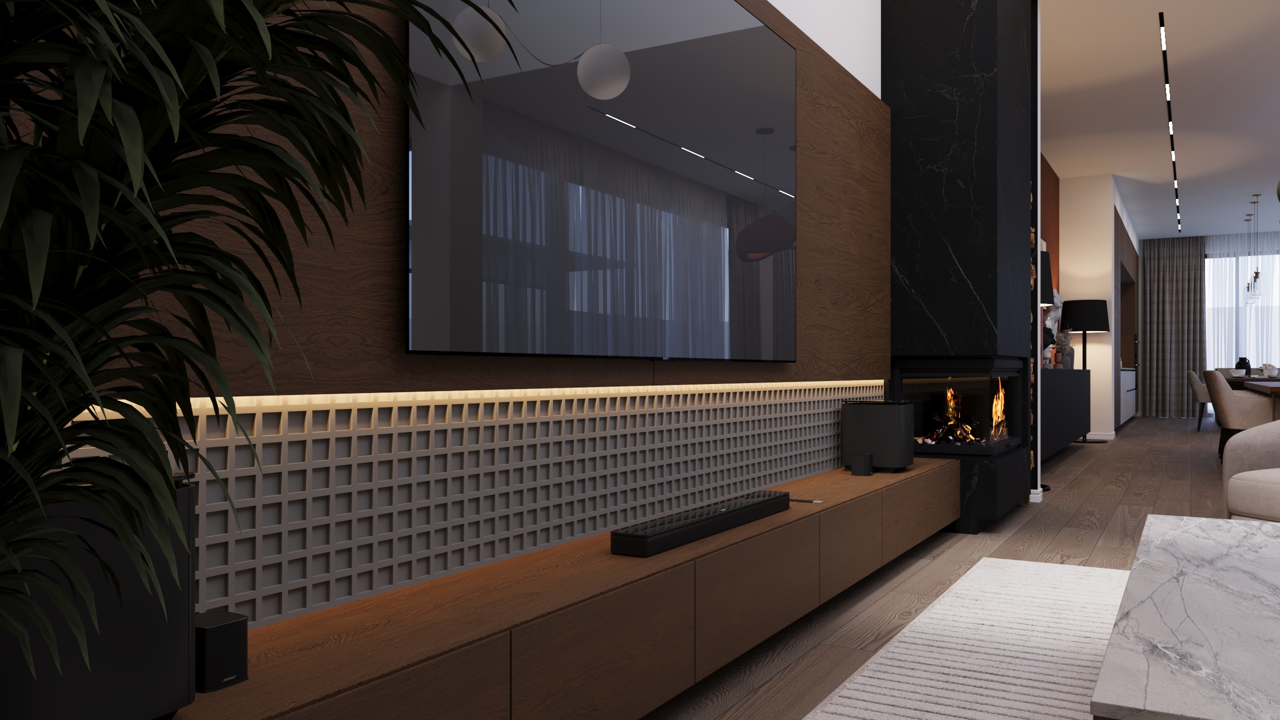 Modern Living with Warm Accents-13