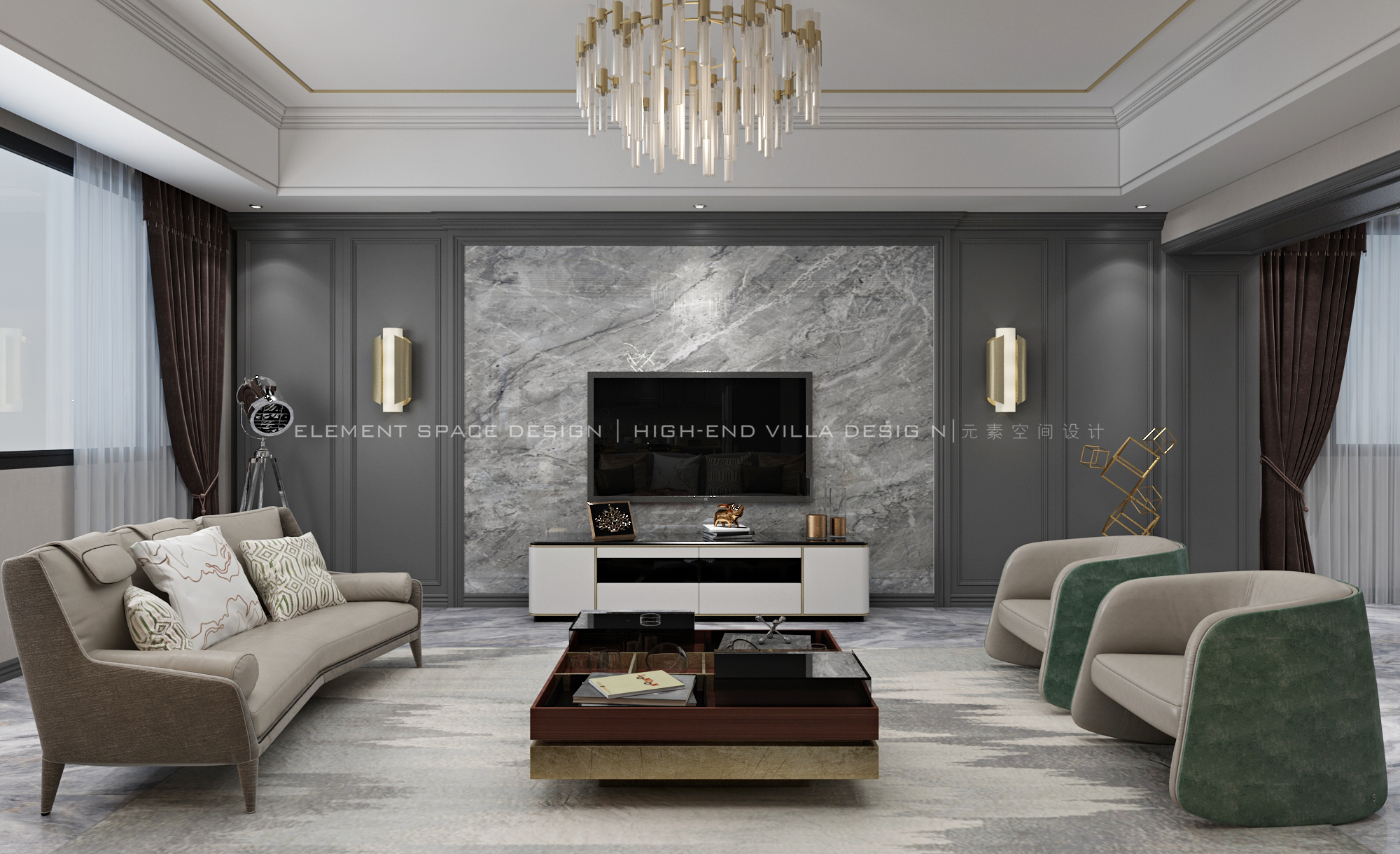 2021 美式风格全案设计-- 元素视觉 | 打造幸福美满家居空间-12