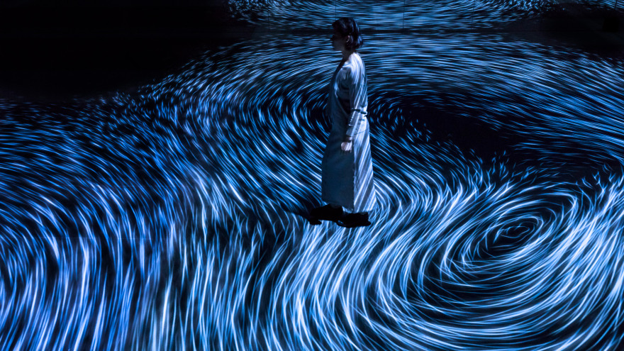 TeamLab creates interactive whirlpools inside National Gallery of Victoria-8