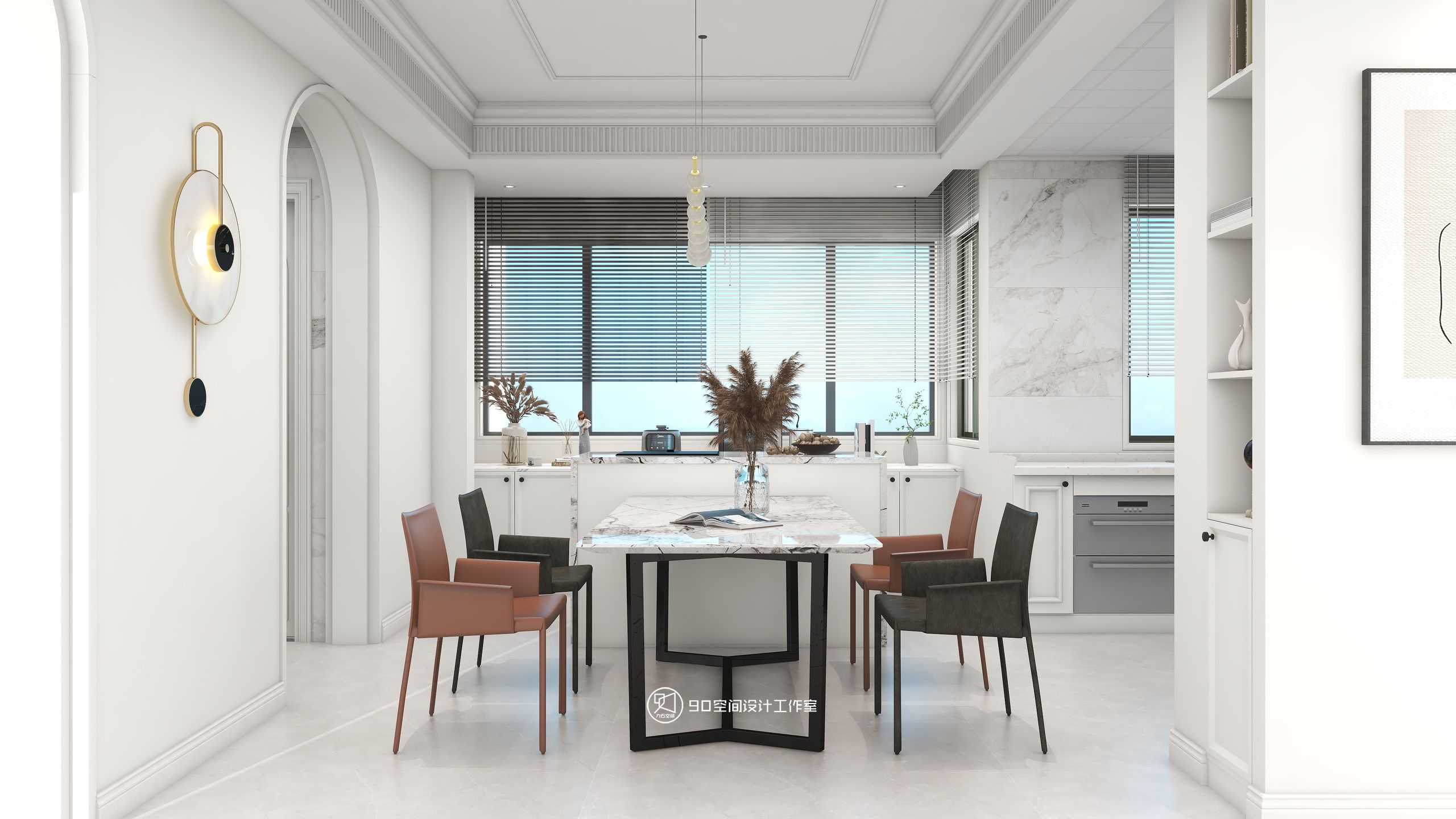 125㎡法式风,寻找家中氛围感丨90空间设计-17