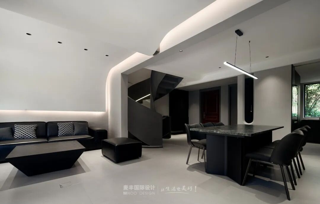 MHOO|上林湖翡翠谷240㎡现代极简风：删繁就简，与空间温柔共生-37