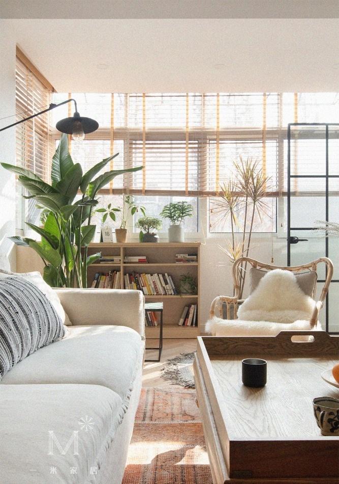 平层丨【一米家居】75㎡自然混搭-4