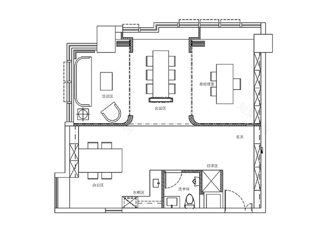 20万元办公空间200平米装修案例-20