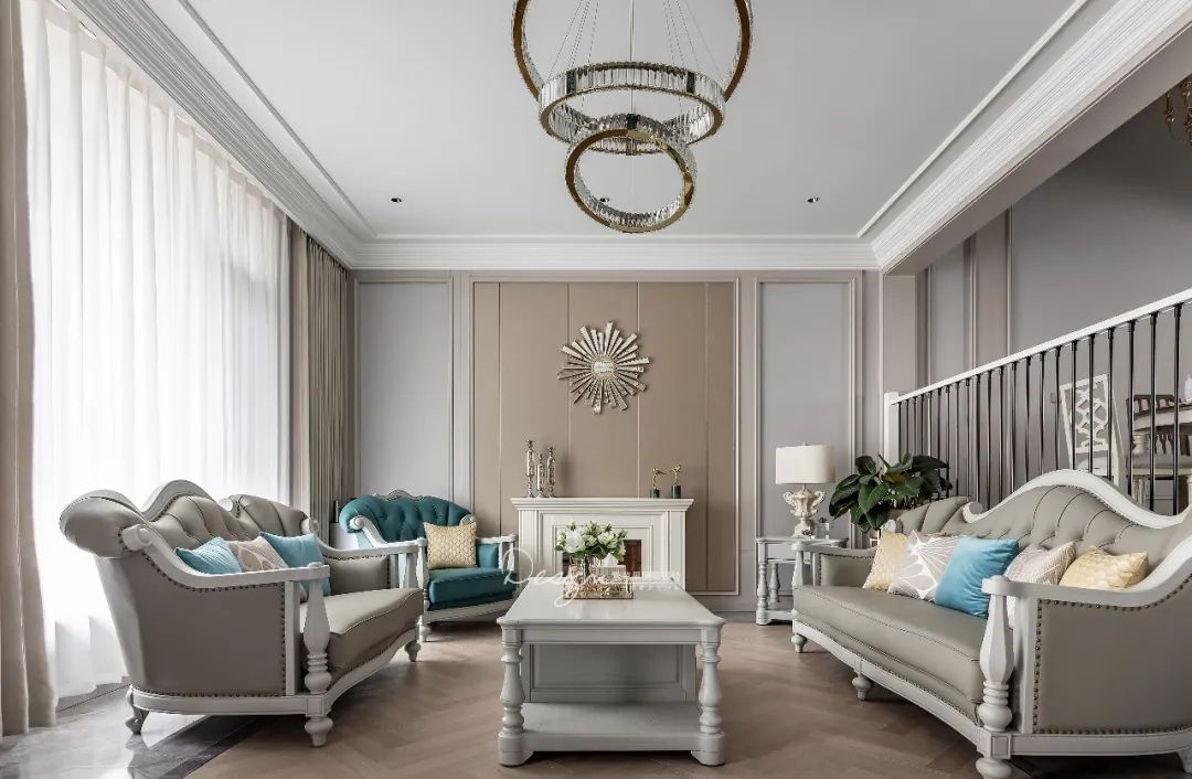 向阳苑 350㎡混搭美式风家居丨紫苹果装饰集团-35