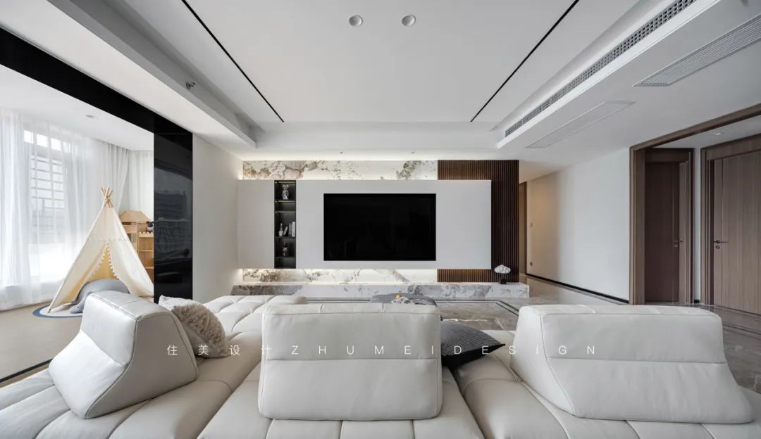 云端之外 · 现代奶油风格的温馨家庭空间设计丨中国长沙丨住美设计-21