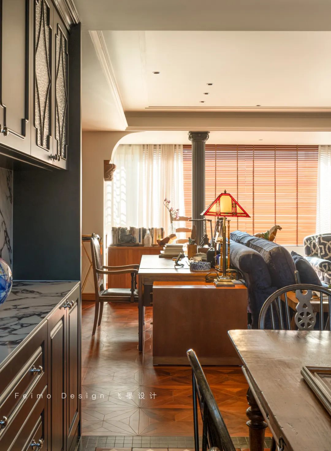 淮南南山里139㎡复古南洋风家居设计,藏身图书馆的定制生活-37