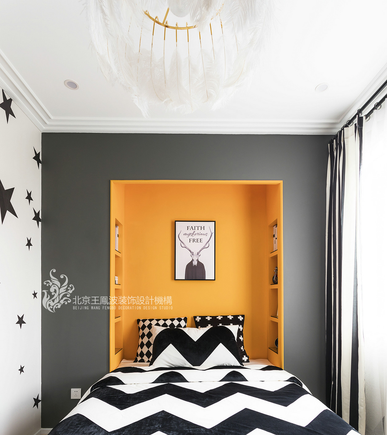 新城名苑样板房 | 王凤波设计,黑白色调的惊艳之作-19