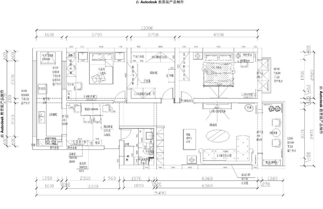 
120平米轻奢风格 -0