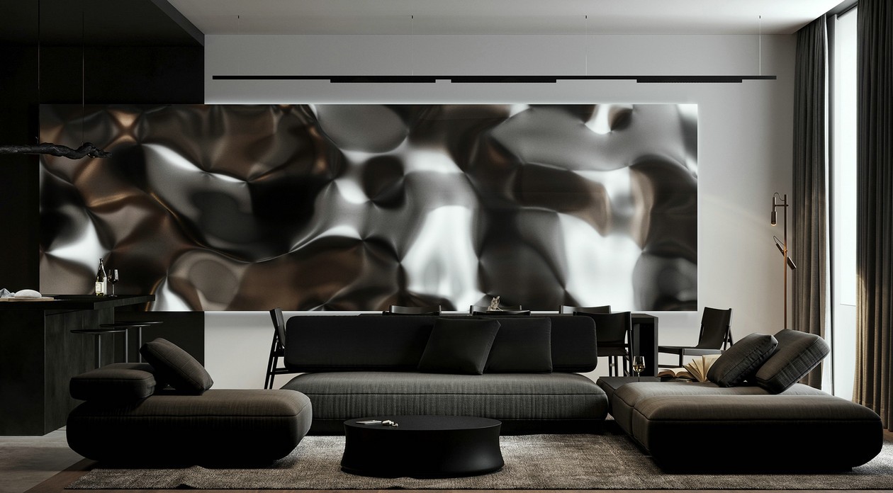 黑色系住宅设计  这也太高级了吧！-4