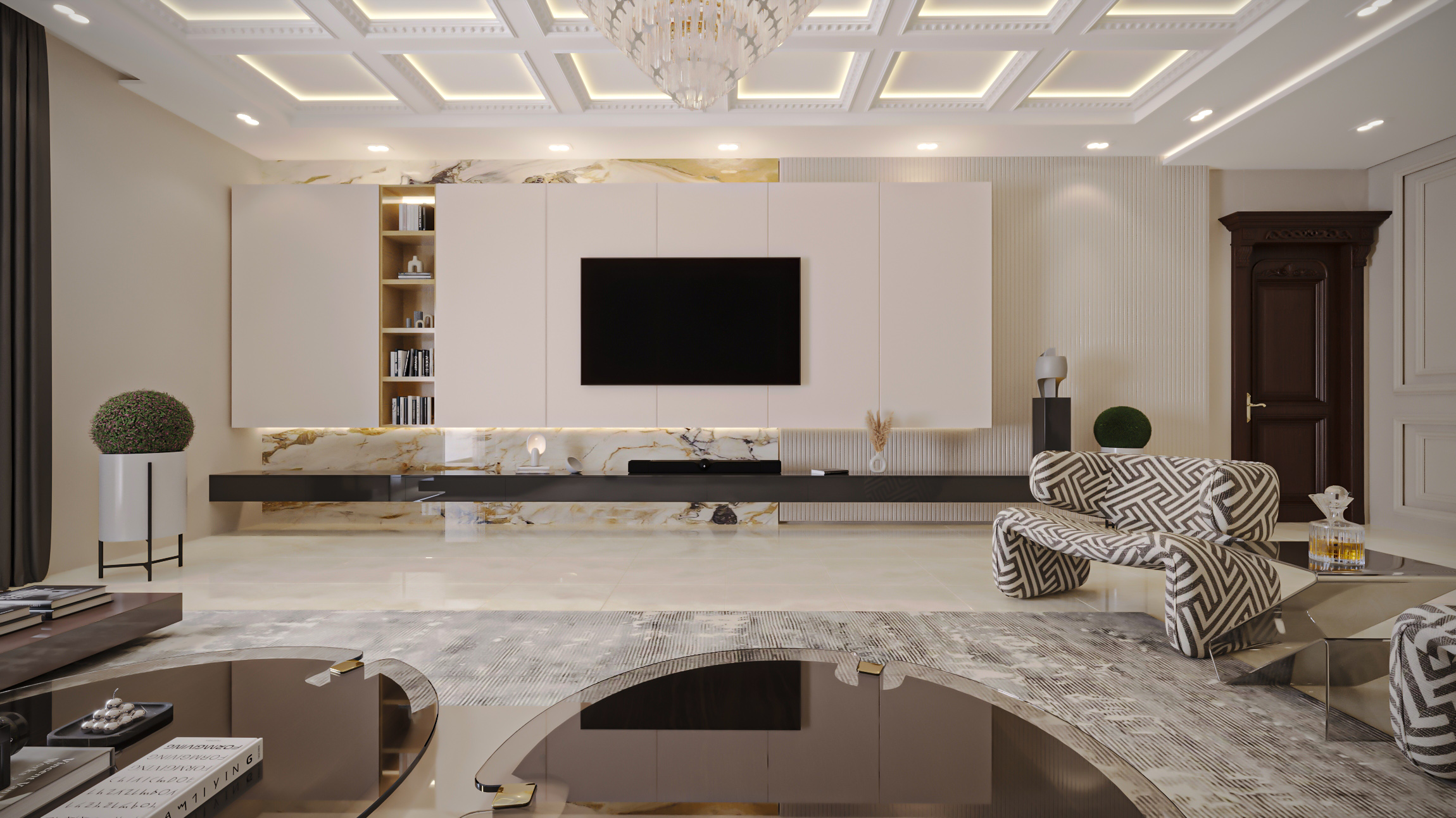 古典电视休息室丨PakistanLahore丨Team Axis Interior-5