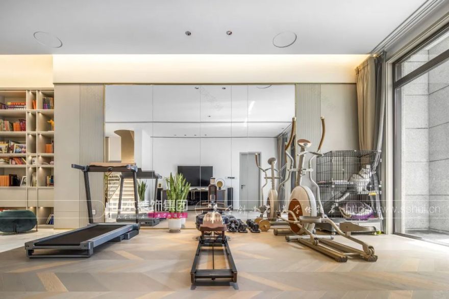 现代轻奢别墅设计丨山水装饰集团-38