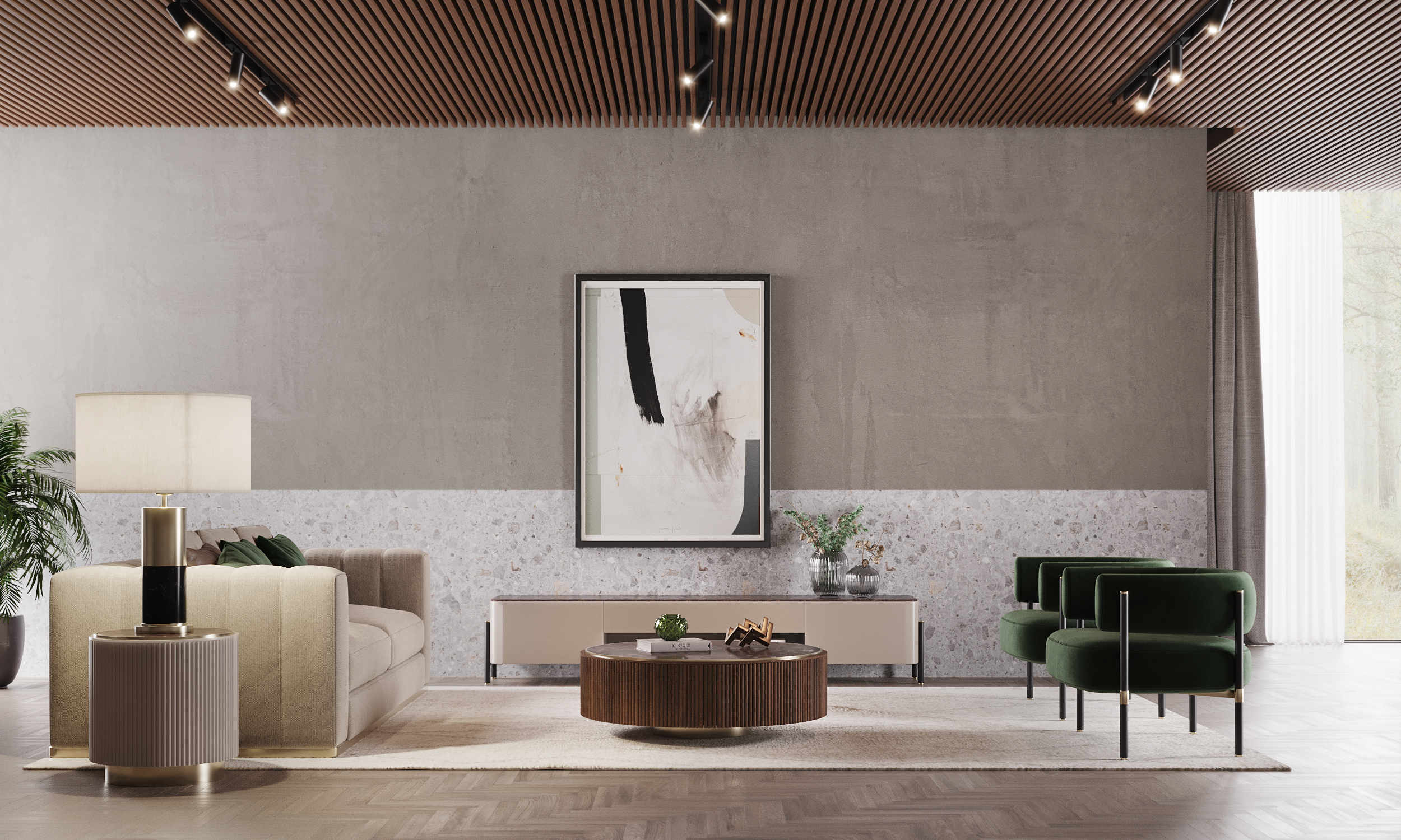 客厅；起居室丨Ana Roque Interiors-1