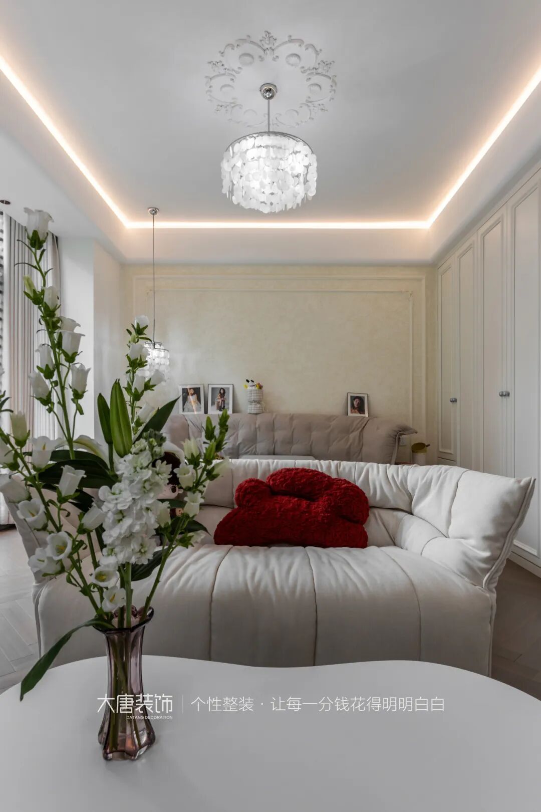 大唐实景丨500㎡别墅装修实景，邂逅法式复古风情-47