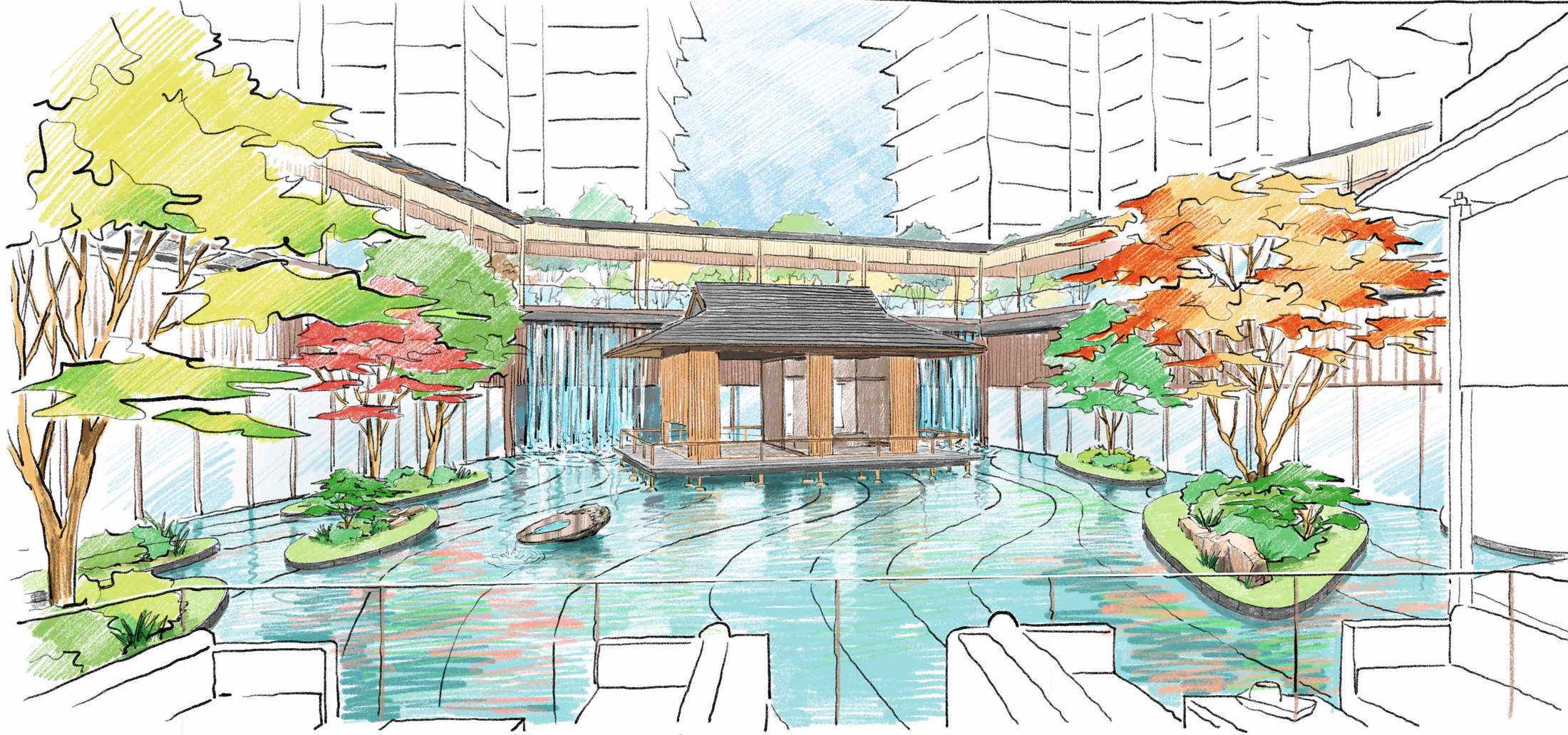 广州合景·臻颐府 | 山水禅意，云峰四谷的景观设计-65