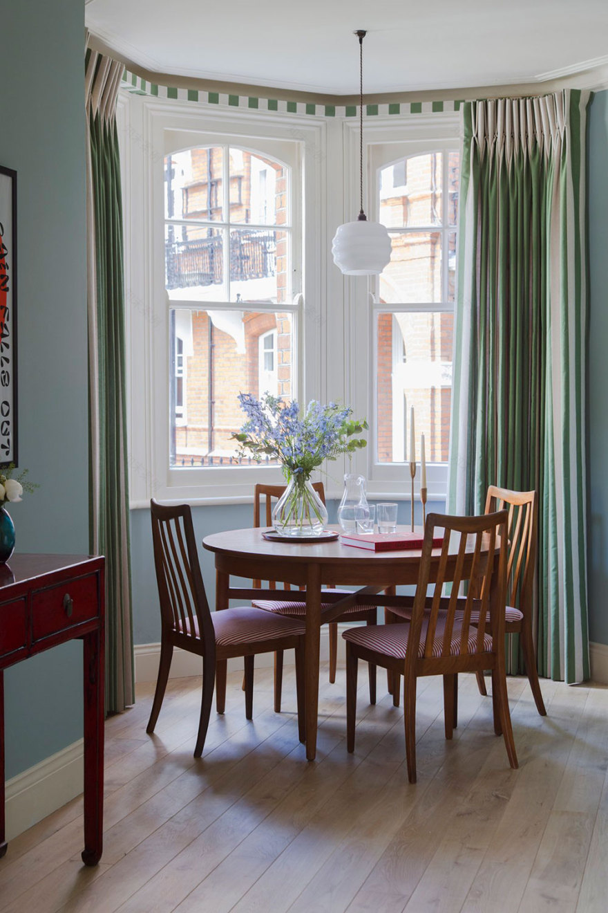 伦敦 19 世纪历史建筑公寓的彩色活力改造-6