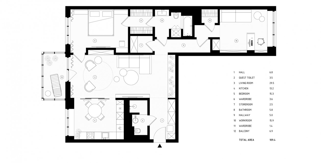 白色系的公寓，自然的点缀 舒服自然-0