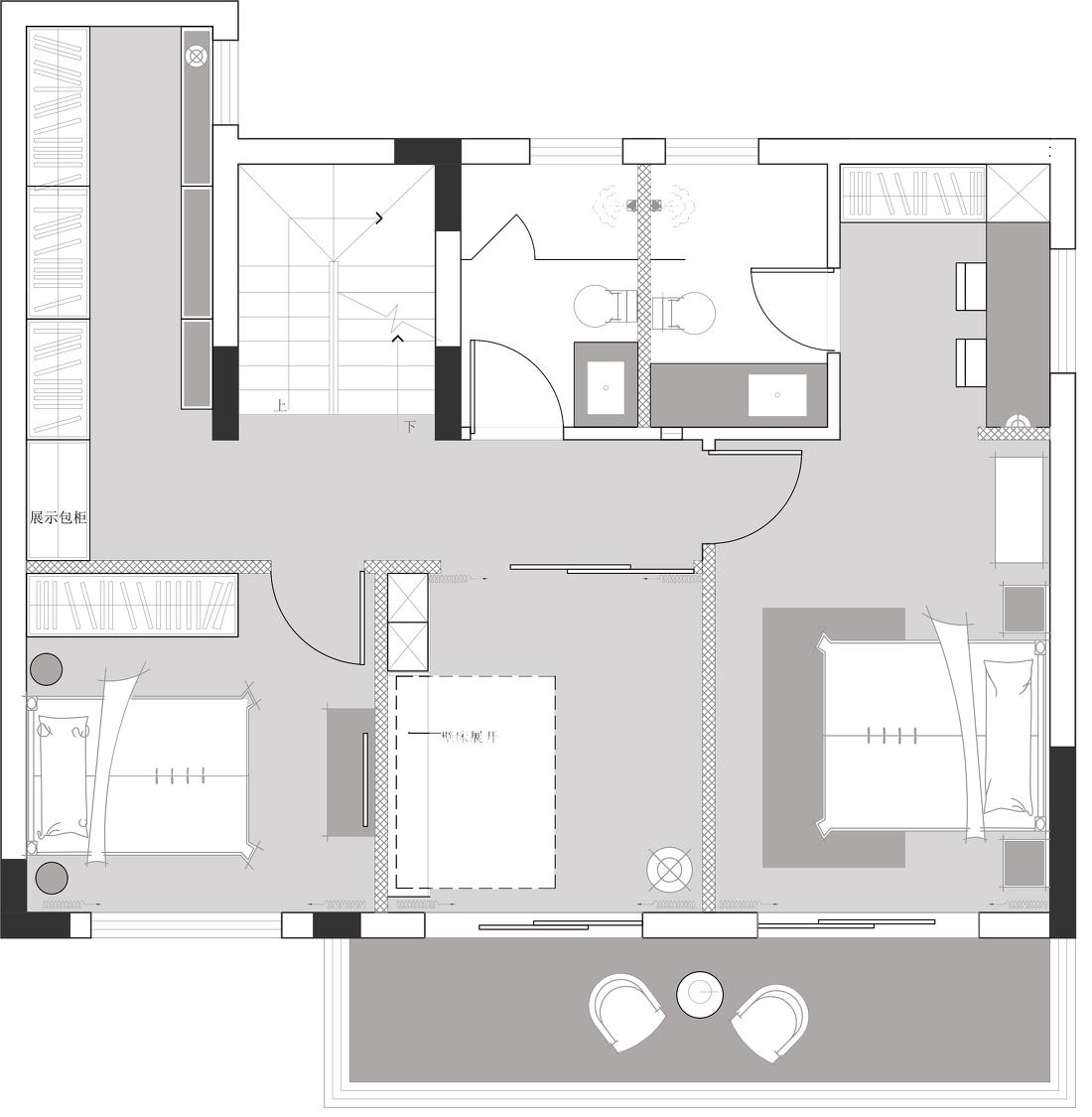 雷刚室内设计师丨平层丨暗曲-19
