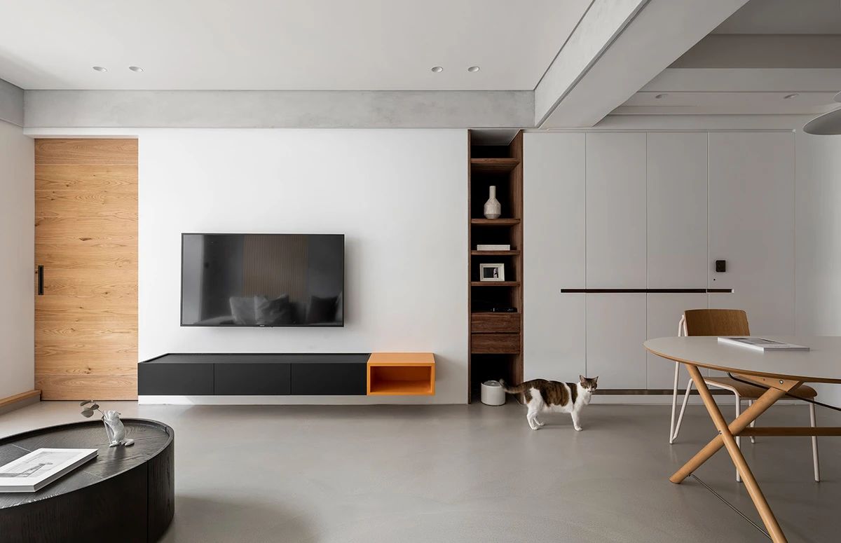 黑白配温暖明亮 70㎡家居设计-6