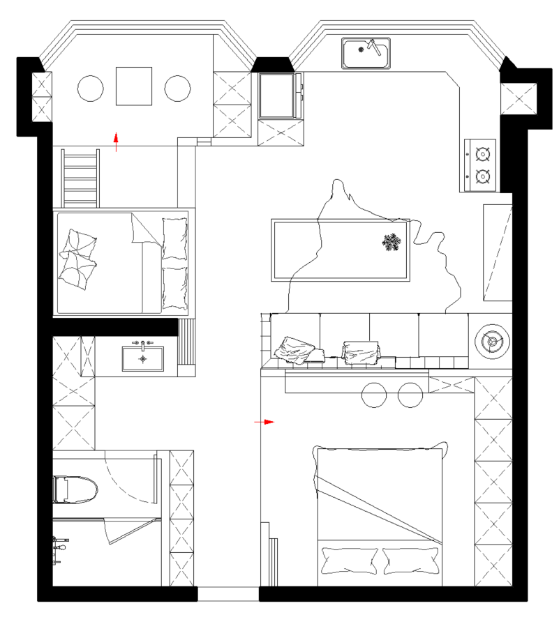 深圳如愿空间设计丨罗湖水产大厦61㎡，一家五口不将就的“生活提案”-2