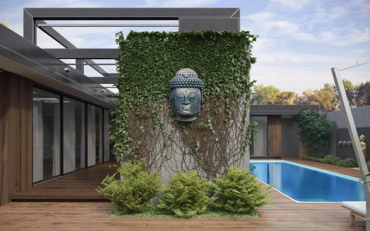 乌克兰基辅亚洲风住宅——和谐自然的人居环境-23