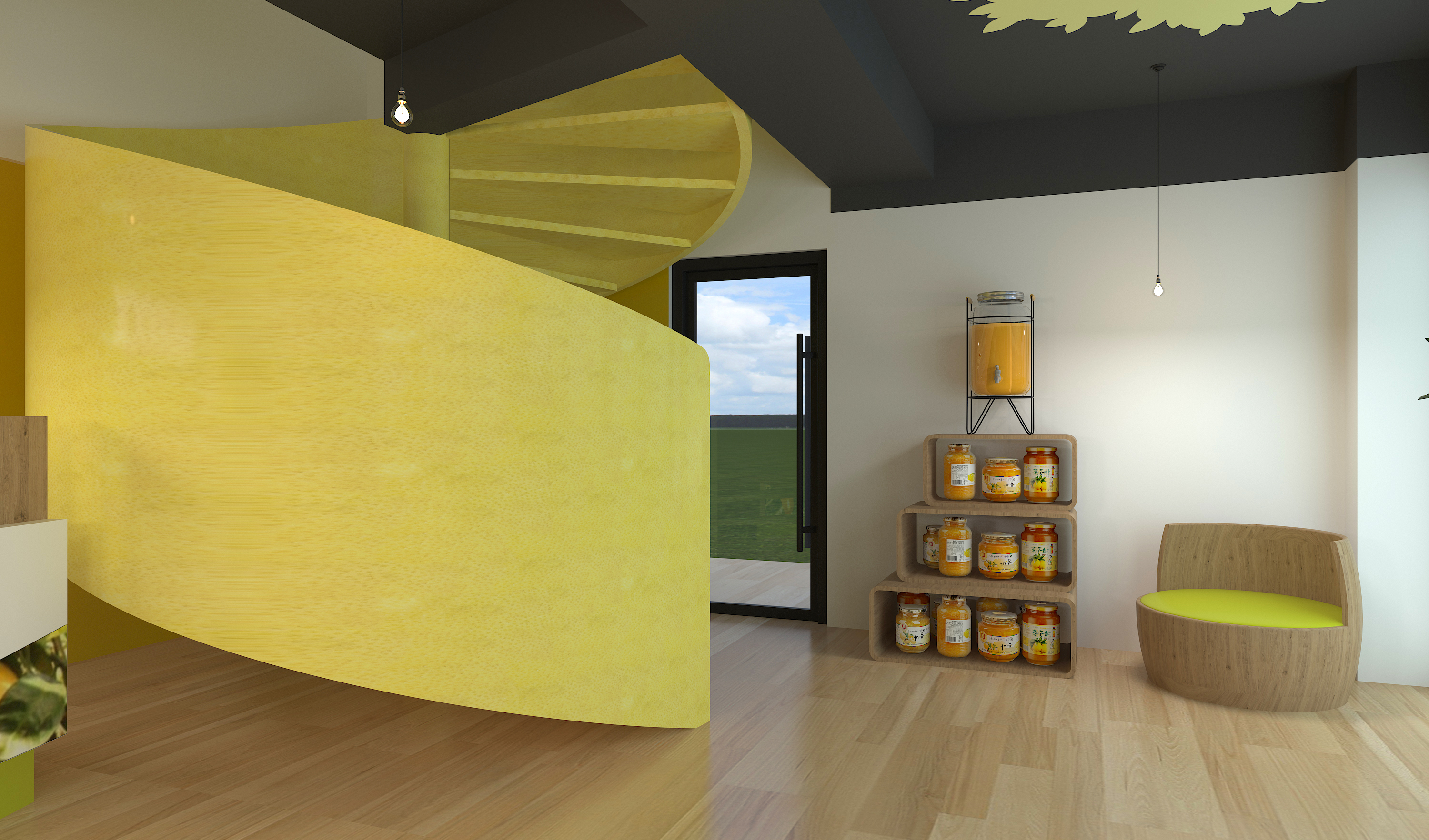 四季柚集装箱展厅内部装饰-3