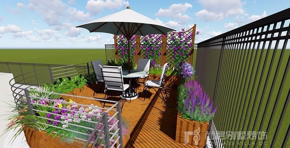 时尚灰调园林庭院，书柜沙发共筑惬意生活-2