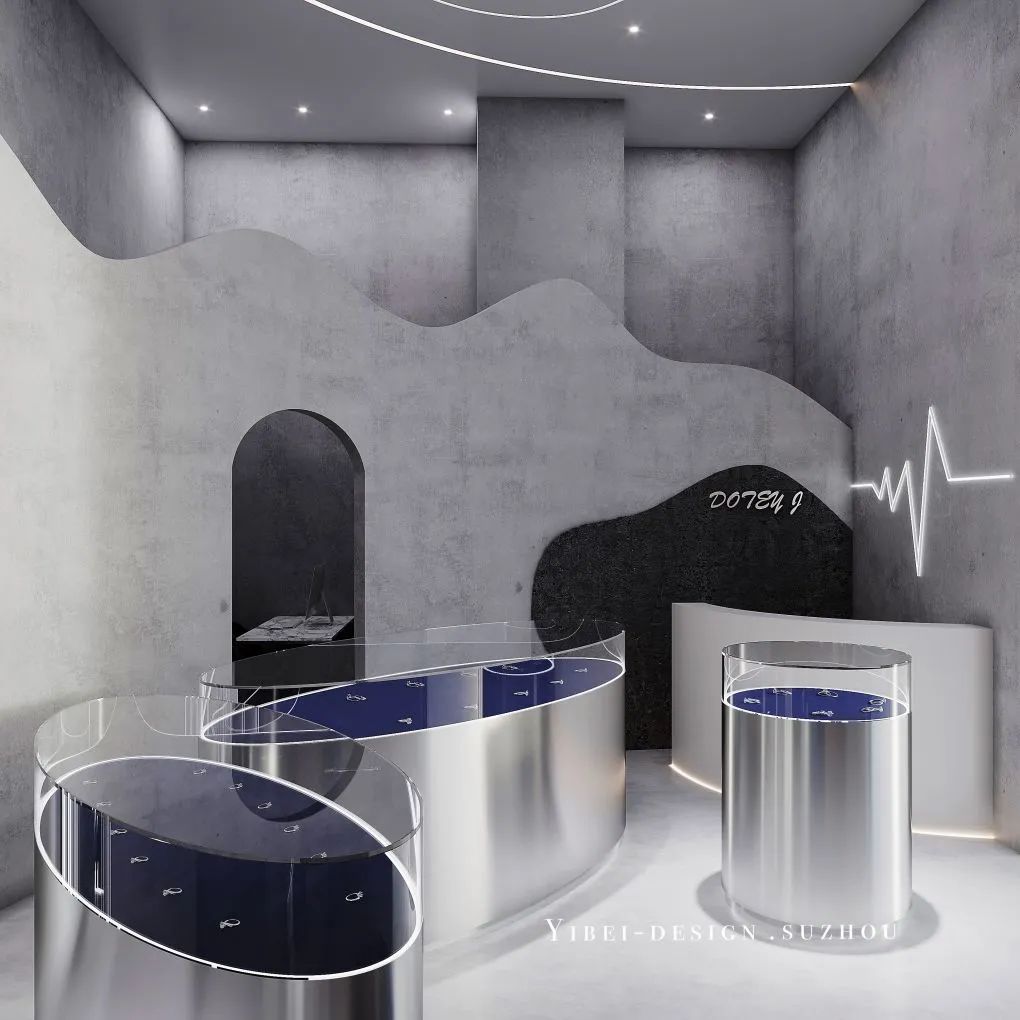 东方之门奢靡珠宝店丨中国苏州丨YIBEI DESIGN-5