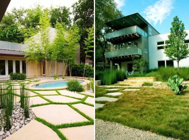 创意铺装设计,草坪与硬质材料的美妙融合-61