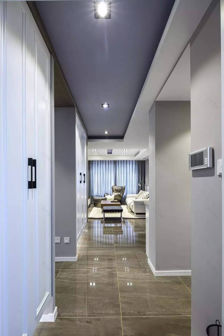 120㎡简约三房,矮墙沙发,半开放的书房真漂亮!-2