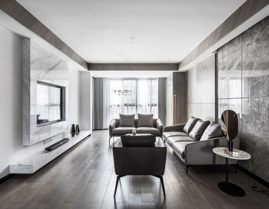 金科廊桥水岸 | 极简灰色调空间设计-16