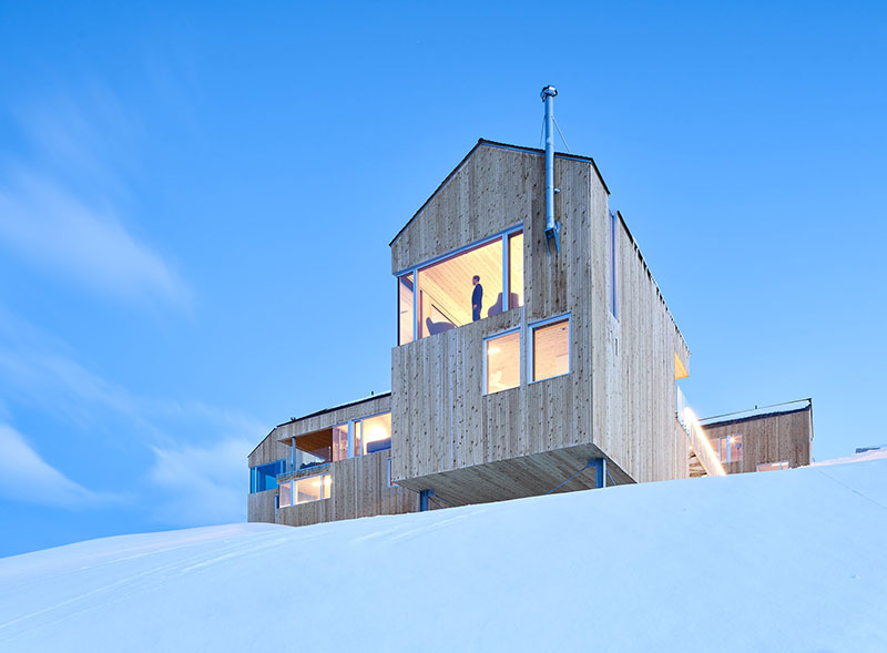 美国犹他州雪山全景山间小屋-2