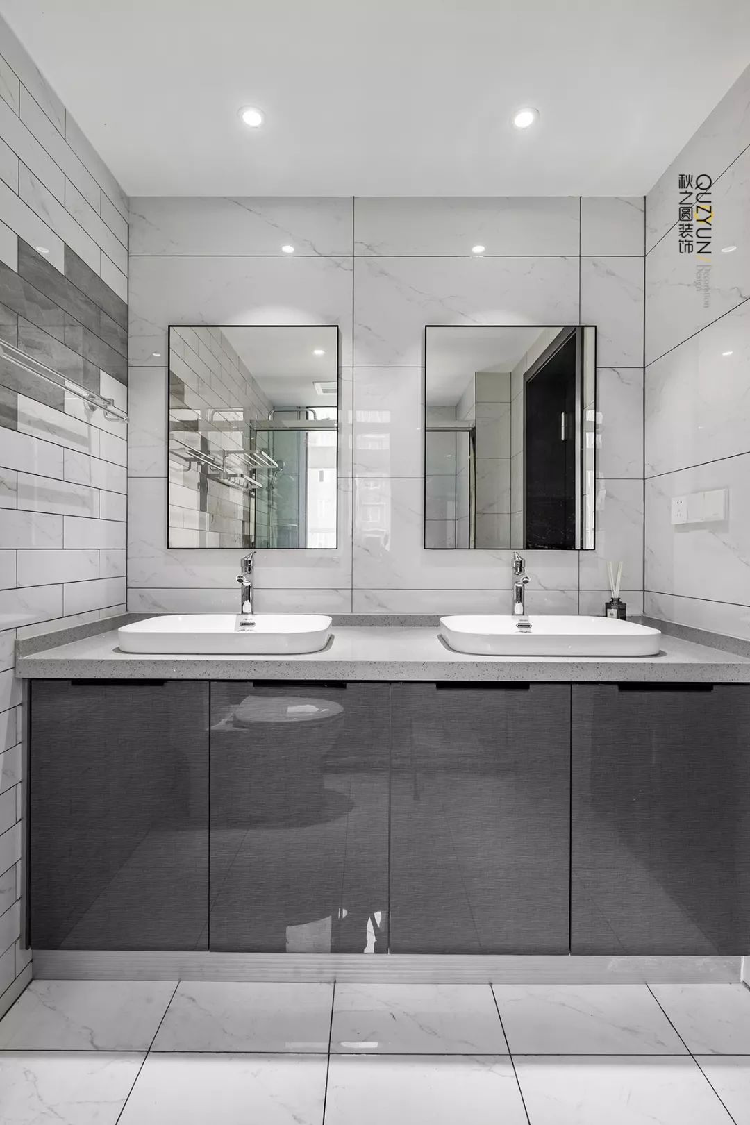 景湖人家现代风设计，水泥漆++ 木饰面演绎灵动空间-53