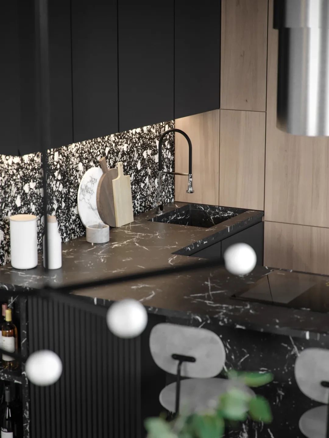 TSAUNYA 工作室现代住宅设计 | 灰木色系蓝色打造精致生活空间-10