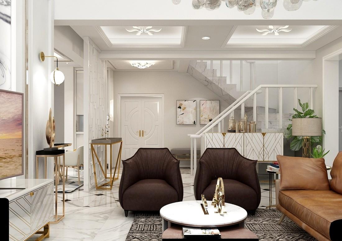 海派轻奢，现代人居的舒适休憩空间-2