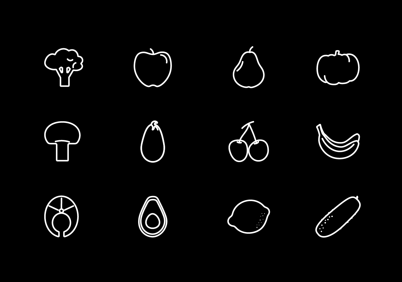 12 food line icons-3