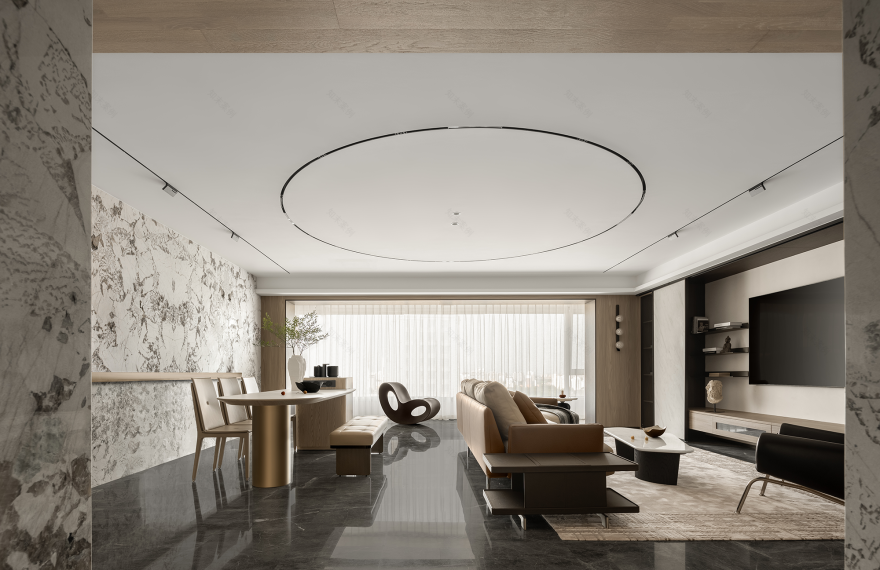 首发 . 孙谱淳|北京 358㎡ 天际大平层!【环球设计2992期】-10