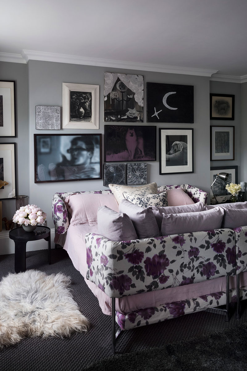 伦敦花艺大师的家，紫色魅影与花卉的狂欢-7