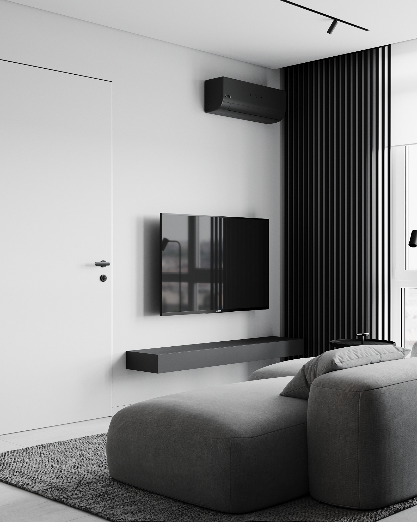 黑白简约，现代空间设计！-4