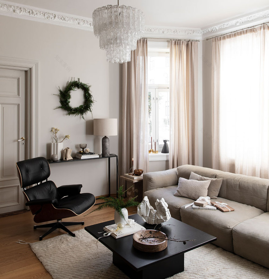 丹麦简约公寓 | 古典与现代的温柔碰撞-1