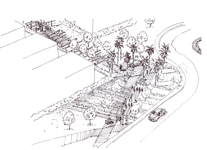 棕榈山景观草图丨EgyptCairo丨OKO PLAN Landscape-19
