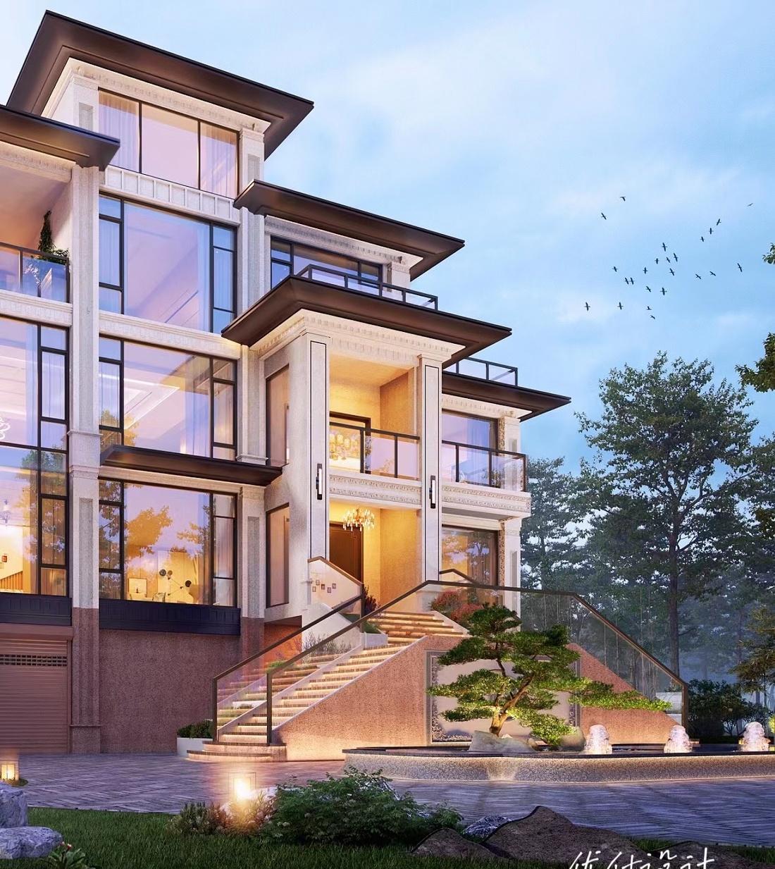 步步高登 · 现代新中式别墅设计-2