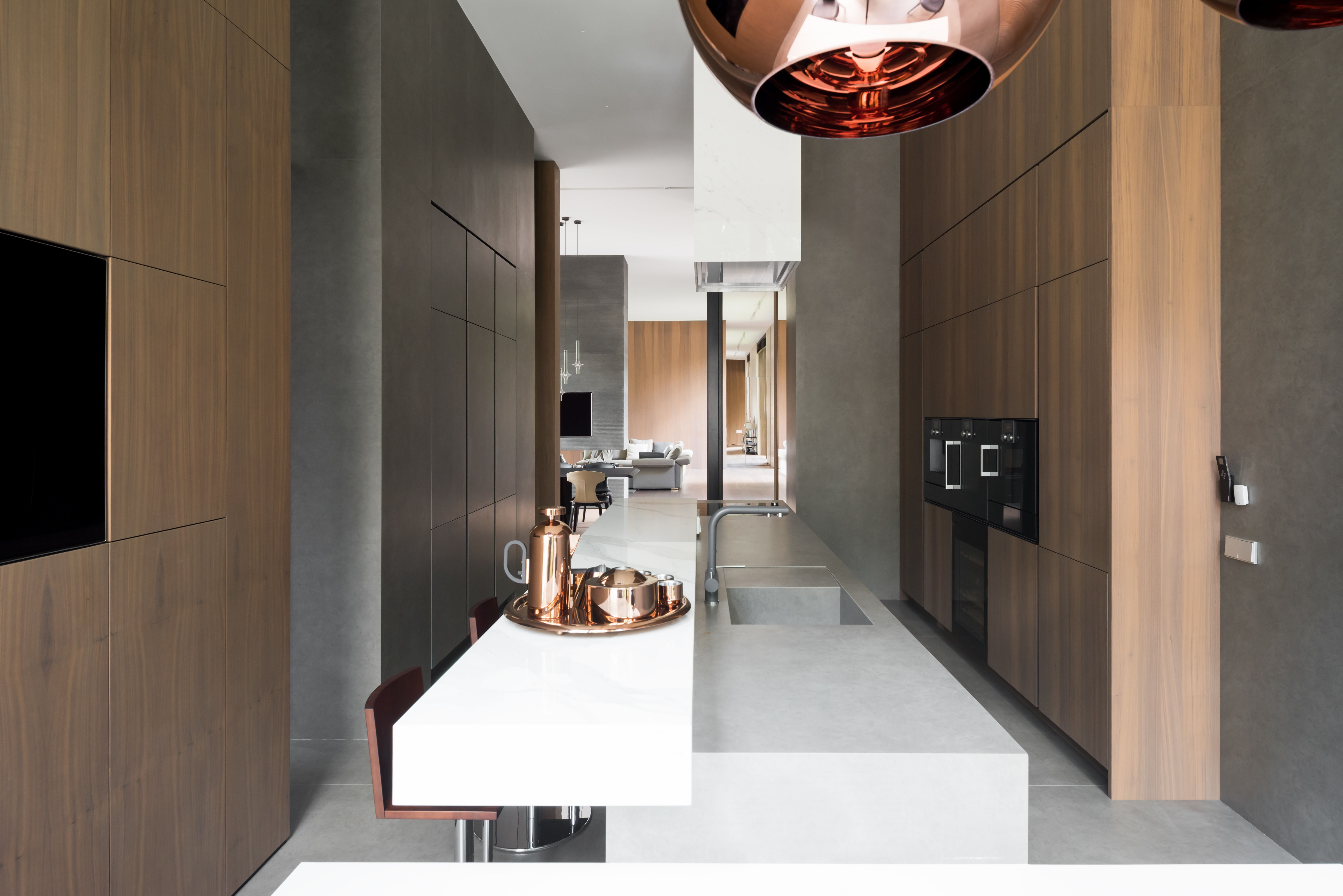 The interiors of Copper Shell House Moscow Alexandra Fedorova-9