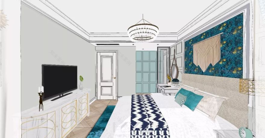 南京新城香悦澜山 124 平米美式田园风设计,温馨雅致-42