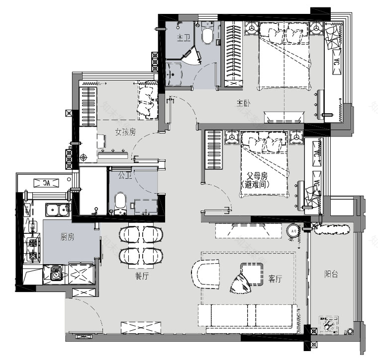 深圳碧桂园观麓花园 | 89㎡现代潮居,星际熊点缀克莱因蓝空间-88
