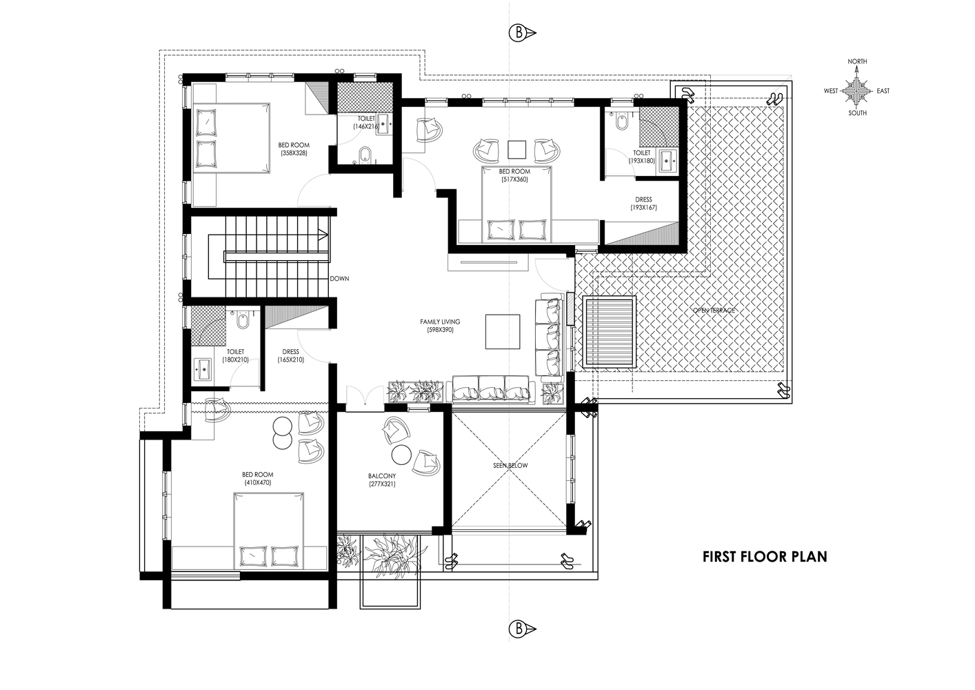 印度砖屏别墅丨HONEYCOMB architects-25