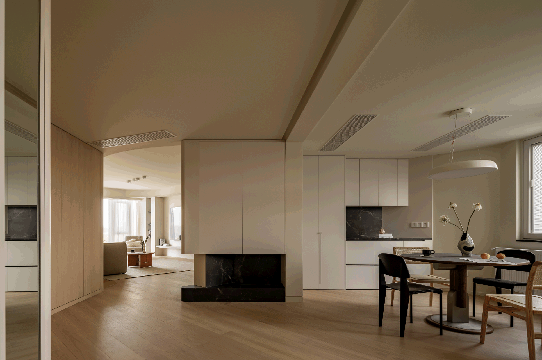 实景作品|梅花山庄168㎡异形空间变通透婚房！-4